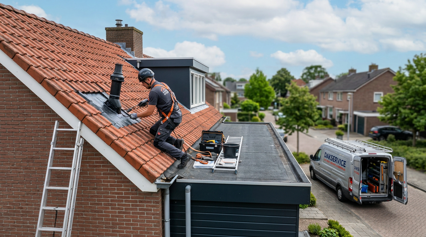24 uur dakservice voor snelle hulp bij acute daklekkages en reparaties.
