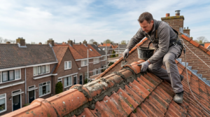 Nokvorsten repareren of vervangen aan een schuin dak door ervaren dakdekkers.
