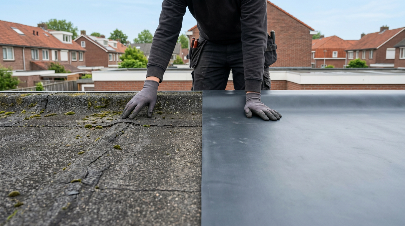 Verschil tussen bitumen en EPDM dakbedekking: een vergelijking voor platte daken.